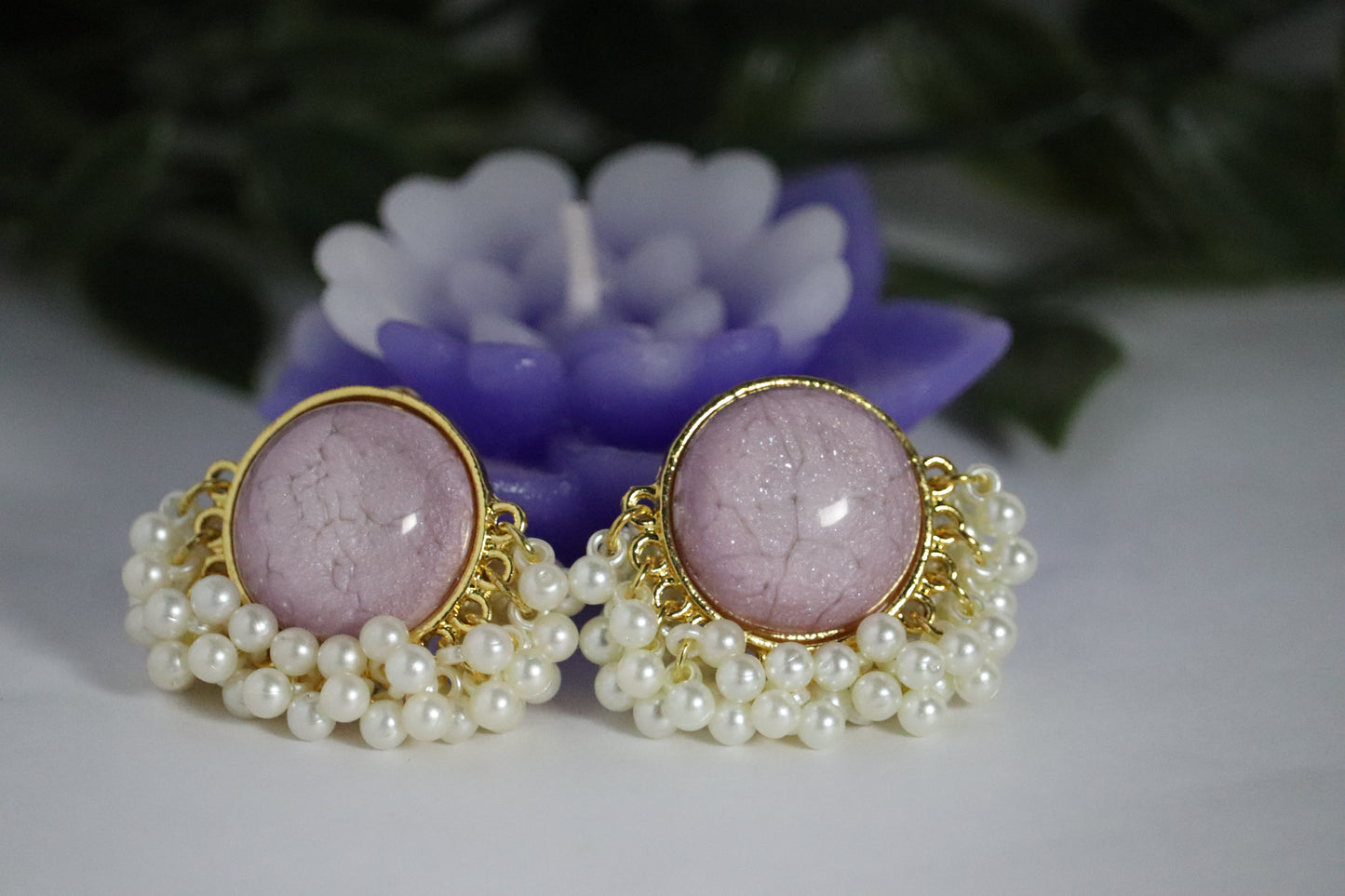 Pearl Blossom Stud Earrings