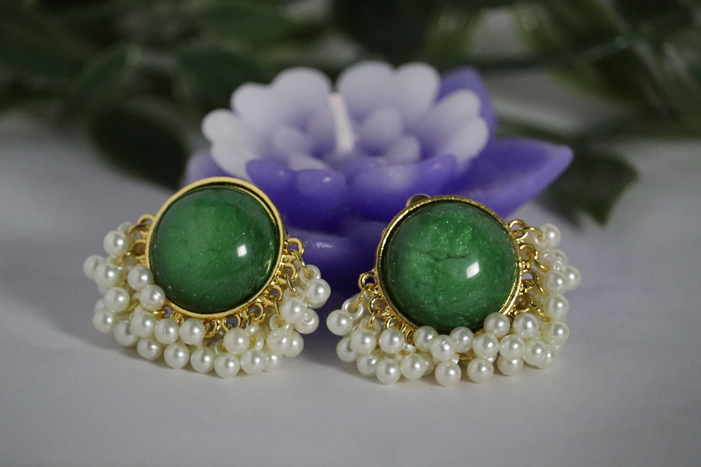 Pearl Blossom Stud Earrings