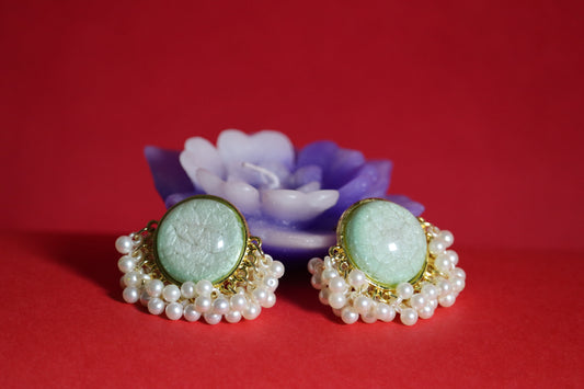 Pearl Blossom Stud Earrings