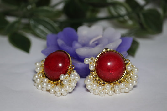 Pearl Blossom Stud Earrings