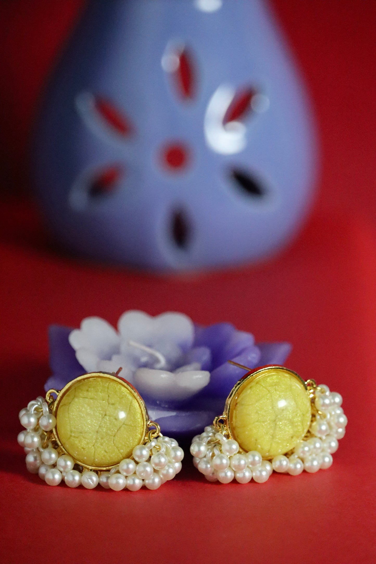 Pearl Blossom Stud Earrings