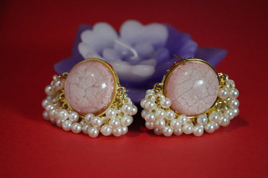 Pearl Blossom Stud Earrings