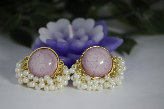 Pearl Blossom Stud Earrings