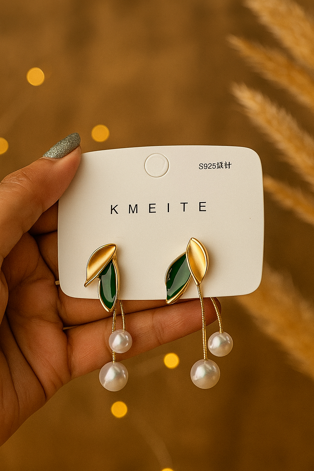 Luna Bloom Pearl Drop Earrings