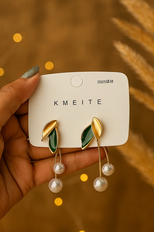 Luna Bloom Pearl Drop Earrings