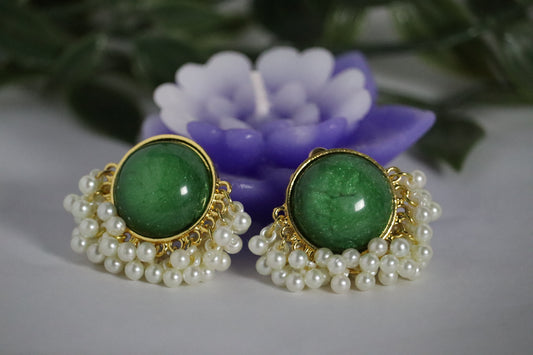 Pearl Blossom Stud Earrings