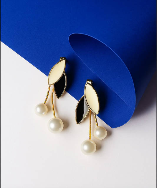 Luna Bloom Pearl Drop Earrings